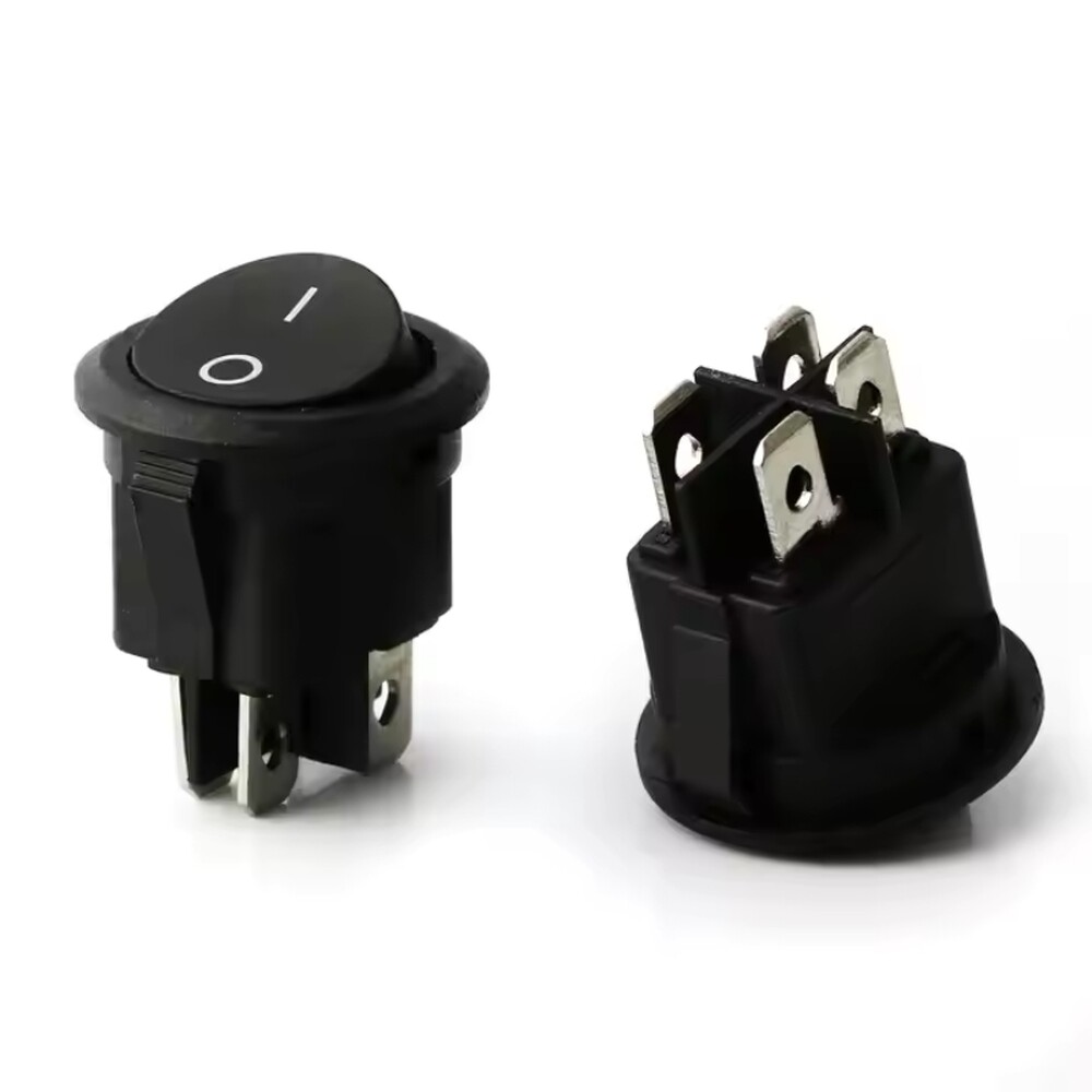 Kcd Switch Round Rocker Round Rocker Switches 16A 250V 4PIN 2POSITION KCD1-224 ON-OFF Red SPDT ...