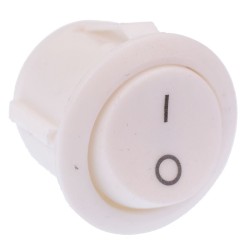 Round White On-Off Rocker Switch SPST
