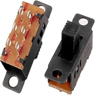 20Pcs 3 Position 6P 2P3T Micro Miniature PCB Slide Switches 20Pcs 3 Position 6P 2P3T Micro Miniature PCB Slide Switches
