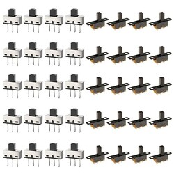 20PCS Micro Vertical Slide Switch 1P2T SPDT with Mini ON/OFF Toggle Switches 20PCS Micro Vertical Slide Switch 1P2T SPDT with Mini ON/OFF Toggle Switches