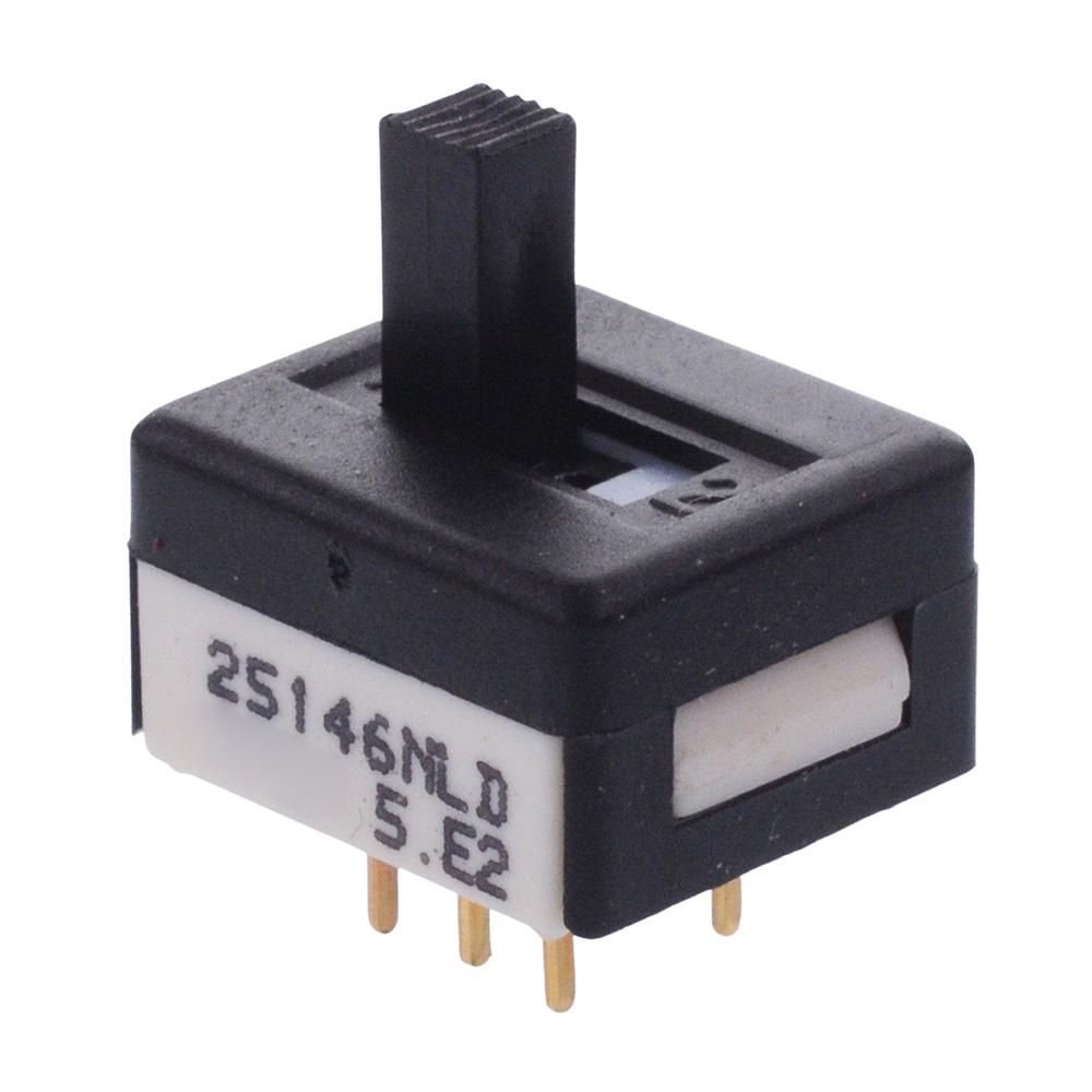 25146NLDH6 On-On Professional PCB Slide Switch High Actuator DPDT