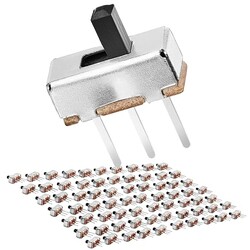 SPDT Mini Micro Slide Switch 1p2t 2 Position 70pcs 3mm Panel Mount Small High Knob Vertical for PCB