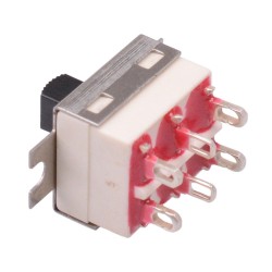 GH49S010001 On-Off-On Vertical Slide Switch DPDT 3A 30VDC GH49S010001 On-Off-On Vertical Slide Switch DPDT 3A 30VDC