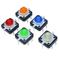 12*12mm Tactile Pushbutton Switch Momentary Tact with LED Light Micro Key Power Tactile Switches 12*12mm Tactile Pushbutton Switch Momentary Tact with LED Light Micro Key Power Tactile Switches