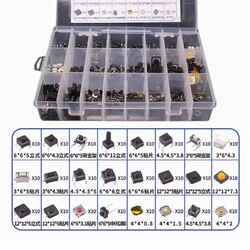 240pcs/box Micro Switch Assorted Push Button Tact Switches Reset 25Types Mini Leaf Switch SMD DIP 2*4 3*6 4*4 6*6 Diy Kit 240pcs/box Micro Switch Assorted Push Button Tact Switches Reset 25Types Mini Leaf Switch SMD DIP 2*4 3*6 4*4 6*6 Diy Kit