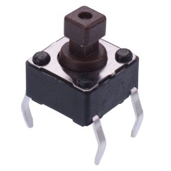PHAP5-30VA2K2T2N2 7.3mm Height Square 6mm x 6mm Through Hole Tactile Switch 160g PHAP5-30VA2K2T2N2 7.3mm Height Square 6mm x 6mm Through Hole Tactile Switch 160g