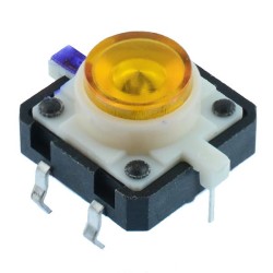 Yellow LED 12x12mm illuminated PCB Tactile Switch Yellow LED 12x12mm illuminated PCB Tactile Switch