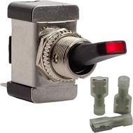 20 Amp Red LED Illuminated Toggle Switches Kit ON-Off SPST 20 Amp Red LED Illuminated Toggle Switches Kit ON-Off SPST