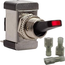 20 Amp Red LED Illuminated Toggle Switches Kit ON-Off SPST