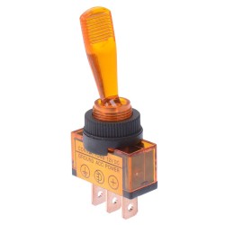 Amber LED On-Off Paddle Toggle Switch SPST 20A 12V Amber LED On-Off Paddle Toggle Switch SPST 20A 12V