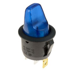Blue Toggle Switch -Fat illuminated  SPST 12V Blue Toggle Switch -Fat illuminated  SPST 12V