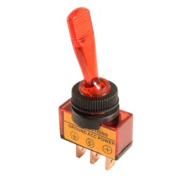 Red LED On/Off Duckbill Toggle Switch SPST