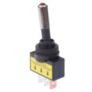 Red LED On-Off Toggle Switch SPST 12V 20A Red LED On-Off Toggle Switch SPST 12V 20A