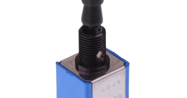 5049AGKB-3V Black On-Off-On Miniature Locking Toggle Switch