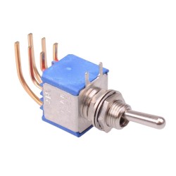 On-On Right Angle PCB Miniature Toggle Switch DPDT - 5246WWADBX386  On-On Right Angle PCB Miniature Toggle Switch DPDT - 5246WWADBX386