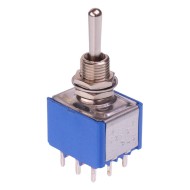 On-Off-On 6.35mm Miniature Toggle Switch 3PDT 4A 30VDC 5259A  On-Off-On 6.35mm Miniature Toggle Switch 3PDT 4A 30VDC 5259A