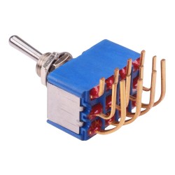  On-On 6.35mm Miniature Toggle Switch 4PDT 5266WWCDBX373