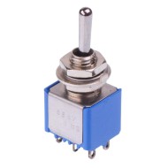 (On)-Off-(On) Momentary 6.35mm Miniature Toggle Switch DPDT 4A 30VDC 5547A  (On)-Off-(On) Momentary 6.35mm Miniature Toggle Switch DPDT 4A 30VDC 5547A