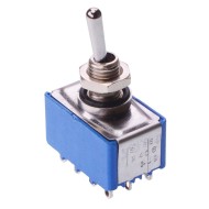 On-On 6.35mm Miniature Toggle Switch 4PDT 4A 30VDC 5566AX408  On-On 6.35mm Miniature Toggle Switch 4PDT 4A 30VDC 5566AX408