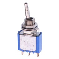 On-(On) Momentary 6.35mm Miniature Toggle Switch SPDT 4A 30VDC 5632A4N  On-(On) Momentary 6.35mm Miniature Toggle Switch SPDT 4A 30VDC 5632A4N