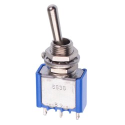 On-On 6.35mm Miniature Toggle Switch SPDT 4A 30VDC 5636A 