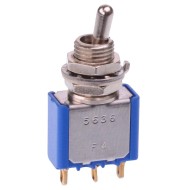 On-On 6.35mm Miniature Toggle Switch SPDT 5636CD16  On-On 6.35mm Miniature Toggle Switch SPDT 5636CD16