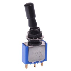 5636CDG2V Black On-On Locking 6.35mm Miniature Toggle Switch SPDT