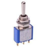 (On)-Off-(On) Momentary 6.35mm Miniature Toggle Switch SPDT 4A 30VDC 5637AD  (On)-Off-(On) Momentary 6.35mm Miniature Toggle Switch SPDT 4A 30VDC 5637AD
