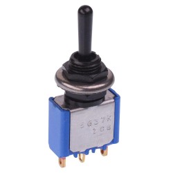 Black (On)-Off-(On) Momentary 6.35mm Miniature Toggle Switch SPDT 5637CDGKB  Black (On)-Off-(On) Momentary 6.35mm Miniature Toggle Switch SPDT 5637CDGKB