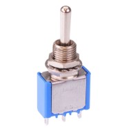 On-Off-On 6.35mm Miniature Toggle Switch SPDT 4A 30VDC 5639A  On-Off-On 6.35mm Miniature Toggle Switch SPDT 4A 30VDC 5639A