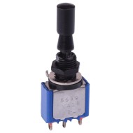Black On-Off-On Locking 6.35mm Miniature Toggle Switch SPDT 4A 30VDC 5639AGB3VX408  Black On-Off-On Locking 6.35mm Miniature Toggle Switch SPDT 4A 30VDC 5639AGB3VX408