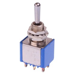 5644CTAB13 On-On-On 6.35mm Miniature Toggle Switch DPDT 4A 30VDC 5644CTAB13 On-On-On 6.35mm Miniature Toggle Switch DPDT 4A 30VDC