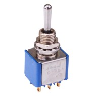 1.25 On-On-On 6.35mm Miniature Toggle Switch DPDT 4A 30VDC 5644CTAD 1.25 On-On-On 6.35mm Miniature Toggle Switch DPDT 4A 30VDC 5644CTAD