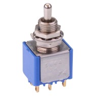 On-On-On 6.35mm Miniature Toggle Switch DPDT 5644THCD16  On-On-On 6.35mm Miniature Toggle Switch DPDT 5644THCD16