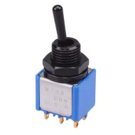 Black On-On Miniature Toggle Switch Sealed DPDT - 5646AD2GBX443  Black On-On Miniature Toggle Switch Sealed DPDT - 5646AD2GBX443
