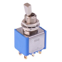 On-On 6.35mm Miniature Toggle Switch DPDT 5646CDB-12 