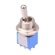 On-On Miniature Toggle Switch 11.9mm Bushing DPDT 5646MAB-27 