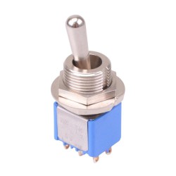 On-On Miniature Toggle Switch 11.9mm Bushing DPDT 5646MAB-27  On-On Miniature Toggle Switch 11.9mm Bushing DPDT 5646MAB-27