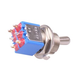 On-On Miniature Toggle Switch 11.9mm Bushing DPDT 5646MAB-27  On-On Miniature Toggle Switch 11.9mm Bushing DPDT 5646MAB-27