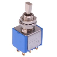 (On)-Off-(On) Momentary 6.35mm Miniature Toggle Switch DPDT 5647CDB-12  (On)-Off-(On) Momentary 6.35mm Miniature Toggle Switch DPDT 5647CDB-12