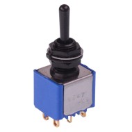 Black (On)-Off-(On) Momentary 6.35mm Miniature Toggle Switch DPDT 5647CDGB  Black (On)-Off-(On) Momentary 6.35mm Miniature Toggle Switch DPDT 5647CDGB