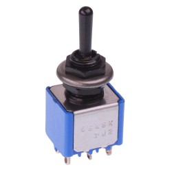 Black On-Off-(On) Momentary 6.35mm Miniature Toggle Switch DPDT 4A 30VDC 5648AGK  Black On-Off-(On) Momentary 6.35mm Miniature Toggle Switch DPDT 4A 30VDC 5648AGK