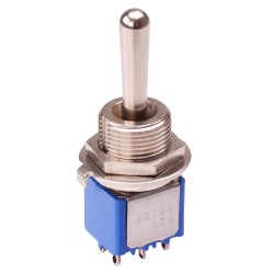 On-Off-(On) Momentary 11.9mm Miniature Toggle Switch DPDT 4A 30VDC 5648MA  On-Off-(On) Momentary 11.9mm Miniature Toggle Switch DPDT 4A 30VDC 5648MA