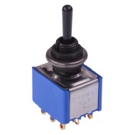 Black On-Off-On 6.35mm Miniature Toggle Switch 3PDT 4A 30VDC 5659ADBGK  Black On-Off-On 6.35mm Miniature Toggle Switch 3PDT 4A 30VDC 5659ADBGK