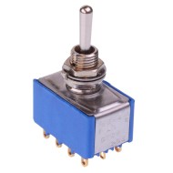 (On)-On-(On) Momentary 6.35mm Miniature Toggle Switch 4PDT 4A 30VDC 5664CT2RAB  (On)-On-(On) Momentary 6.35mm Miniature Toggle Switch 4PDT 4A 30VDC 5664CT2RAB
