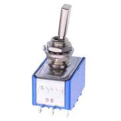 On-On 6.35mm Miniature Toggle Switch 4PDT 4A 30VDC 5666A9 