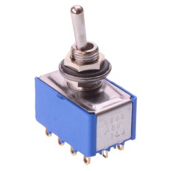 On-On 6.35mm Miniature Toggle Switch 4PDT 4A 30VDC 5666ADK 