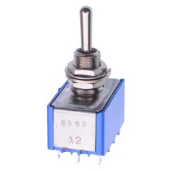 On-Off-On 6.35mm Miniature Toggle Switch 4PDT 4A 30VDC 5669A  On-Off-On 6.35mm Miniature Toggle Switch 4PDT 4A 30VDC 5669A