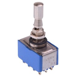 On-Off-On Locking 6.35mm Miniature Toggle Switch 4PDT 4A 30VDC 5669A3VX408 
