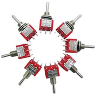 8pcs 6 Terminal 3 Position DPDT Miniature Toggle Switches ON/OFF/ON Car Dash Dashboard 5A 125V 2A 250V 8pcs 6 Terminal 3 Position DPDT Miniature Toggle Switches ON/OFF/ON Car Dash Dashboard 5A 125V 2A 250V